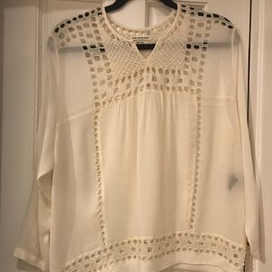 Isabel Marant Etoile sheer ecru top